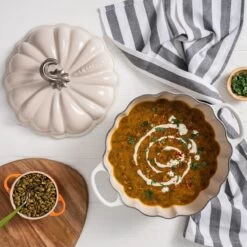 Le Creuset 4 Qt. Pumpkin Cocotte | Meringue 14 Le Creuset 4 Qt. Pumpkin Cocotte | Meringue -Cooking Master rs17489 cajun pumpkin soup 2