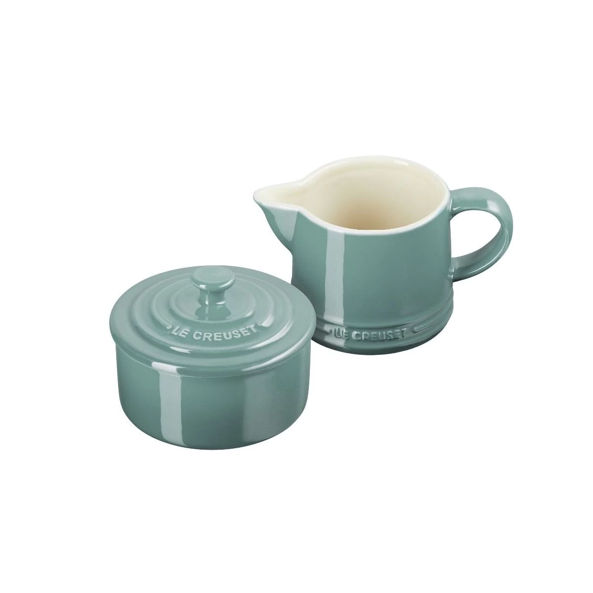 Le Creuset Signature Cream & Sugar Set | Sea Salt 2 Le Creuset Signature Cream & Sugar Set | Sea Salt - Image 2