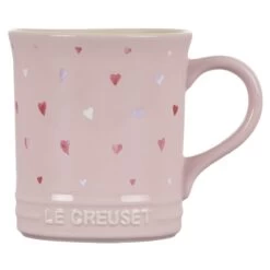Le Creuset L'Amour Collection 14oz Mug With Heart Applique | Chiffon Pink -Cooking Master rs17981 pg90033al 0014 2