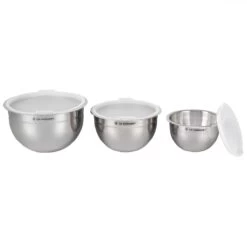 Le Creuset Nested Stainless Steel Mixing Bowls (Set Of 3) -Cooking Master rs18020 ssb1004s3