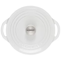 Le Creuset 2.75 Qt. Shallow Round Dutch Oven | White 7 Le Creuset 2.75 Qt. Shallow Round Dutch Oven | White -Cooking Master rs18932 l2545 2216ss 3