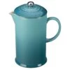 Le Creuset 34oz Stoneware Ceramic French Press | Caribbean Blue