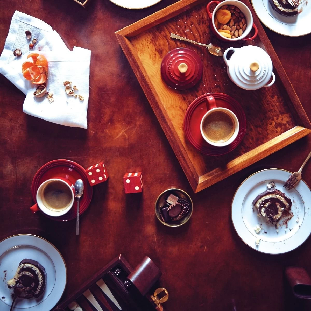 Le Creuset Cappuccino Cup Set For 2 | Cerise/Cherry Red 3 Le Creuset Cappuccino Cup Set For 2 | Cerise/Cherry Red - Image 3