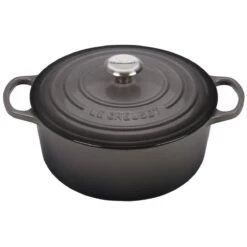 Le Creuset 5.5 Qt. Round Signature Dutch Oven With Stainless Steel Knob | Oyster Grey