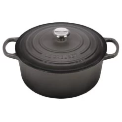 Le Creuset 7.25 Qt. Round Signature Dutch Oven With Stainless Steel Knob | Oyster Grey