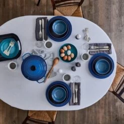 Le Creuset 10.5" Dinner Plates - Set Of 4 | Marseille Blue 6 Le Creuset 10.5" Dinner Plates - Set Of 4 | Marseille Blue -Cooking Master rs7797 lc tw 6979 hpr