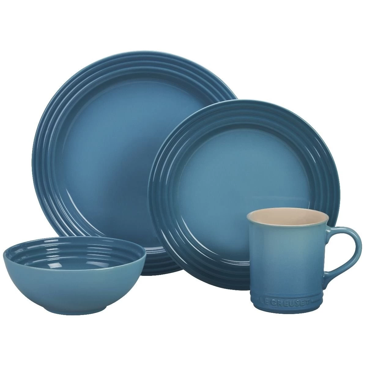 Le Creuset 16-Piece Dinnerware Set | Caribbean Blue 1 Le Creuset 16-Piece Dinnerware Set | Caribbean Blue