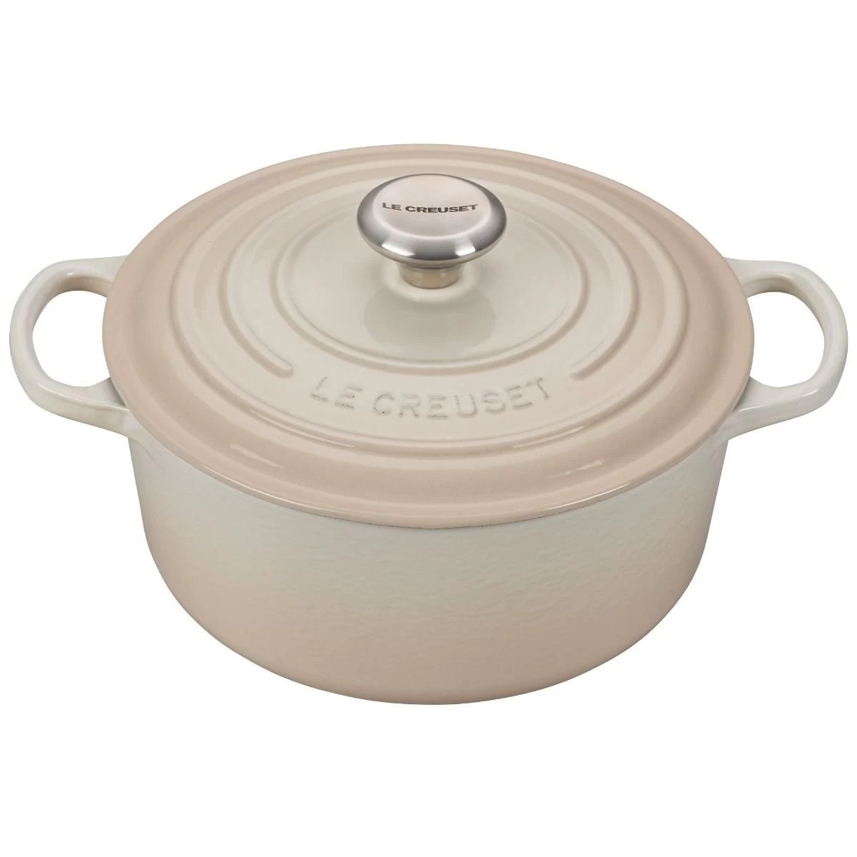 Le Creuset 4.5 Qt. Round Signature Dutch Oven With Stainless Steel Knob | Meringue White 1 Le Creuset 4.5 Qt. Round Signature Dutch Oven With Stainless Steel Knob | Meringue White