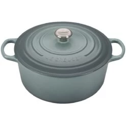 Le Creuset 9 Qt. Round Signature Dutch Oven With Stainless Steel Knob | Sea Salt