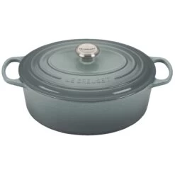 Le Creuset 6.75 Qt. Oval Signature Dutch Oven With Stainless Steel Knob | Sea Salt