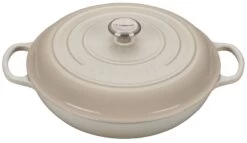 Le Creuset 5 Qt. Signature Enameled Cast Iron Braiser With Stainless Steel Knob | Meringue White