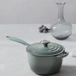 Le Creuset 2.25 Qt. Signature Enameled Cast Iron Saucepan With Stainless Steel Knob | Sea Salt 12 Le Creuset 2.25 Qt. Signature Enameled Cast Iron Saucepan With Stainless Steel Knob | Sea Salt -Cooking Master rs9193 spring 2019 seasaltgroup 0617
