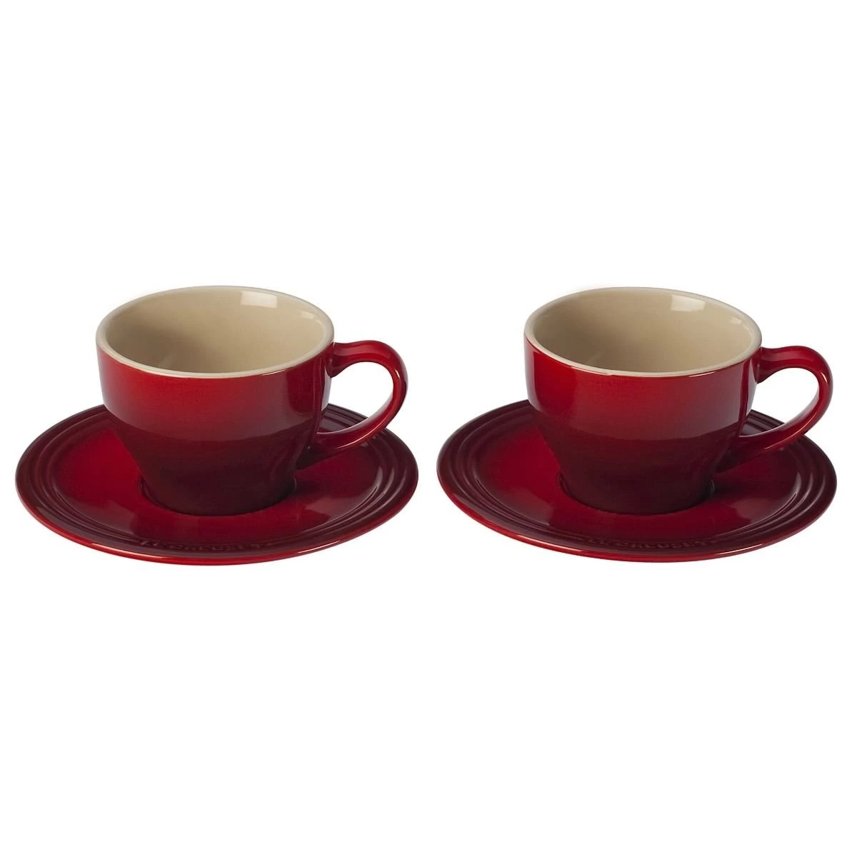 Le Creuset Cappuccino Cup Set For 2 | Cerise/Cherry Red 1 Le Creuset Cappuccino Cup Set For 2 | Cerise/Cherry Red