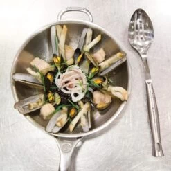 Le Creuset 3.5 Qt. Tri-Ply Stainless Steel Saucier Pan With Lid & Helper Handle -Cooking Master s1