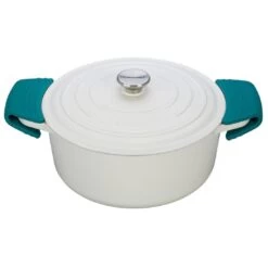 Le Creuset Silicone Handle Grips Set | Caribbean Blue -Cooking Master silicone handle grips in caribbean blue sg100 17 1