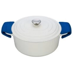 Le Creuset Silicone Handle Grips Set | Marseille Blue -Cooking Master silicone handle grips in marseille blue sg100 59 1