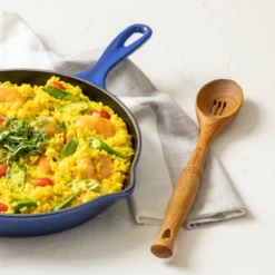 Le Creuset Revolution® Wooden Slotted Spoon -Cooking Master slotted2