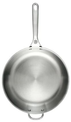 Le Creuset 12.5" Deep Fry Pan With Helper Handle | Stainless Steel -Cooking Master sp2400 32 deep fry pan by le creuset