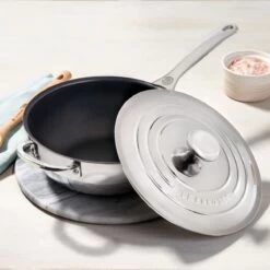 Le Creuset 3.5 Qt. Nonstick Saucier Pan | Stainless Steel -Cooking Master ssp6300 24 3