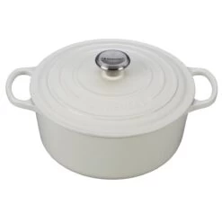 Le Creuset 10-Piece Signature Cookware Set With Stainless Steel Knobs | White -Cooking Master white fo