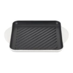 Le Creuset 9.5" Square Signature Enameled Cast Iron Grill Pan | White