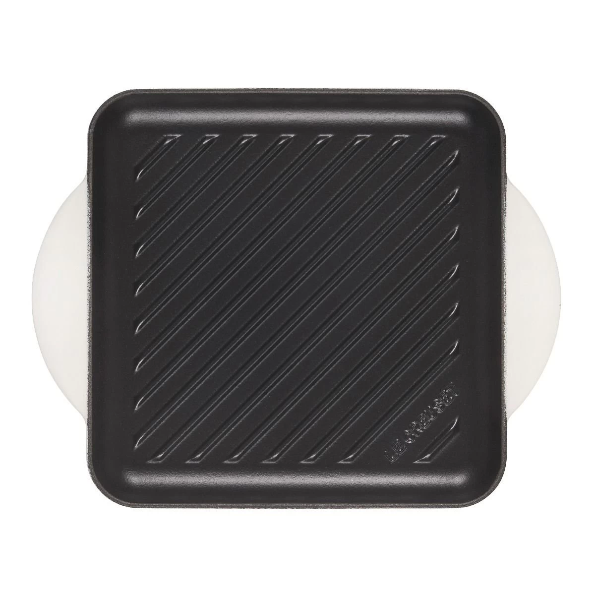 Le Creuset 9.5" Square Signature Enameled Cast Iron Grill Pan | White 2 Le Creuset 9.5" Square Signature Enameled Cast Iron Grill Pan | White - Image 2