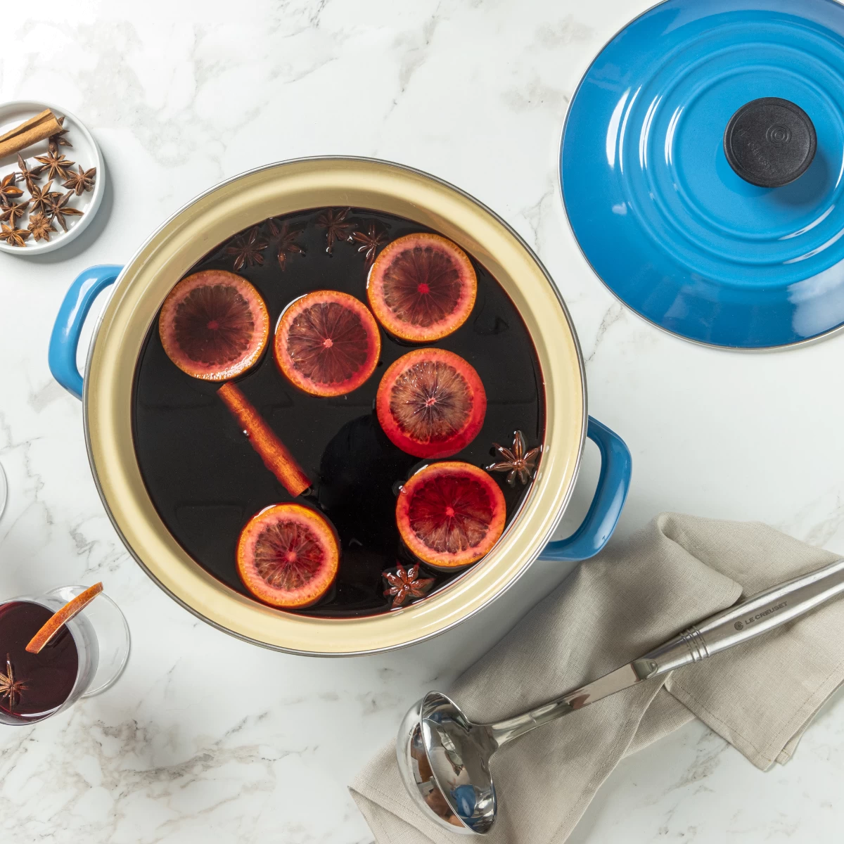 Le Creuset 8 Qt. Stock Pot | Marseille Blue 2 Le Creuset 8 Qt. Stock Pot | Marseille Blue - Image 2