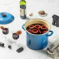 Le Creuset 8 Qt. Stock Pot | Marseille Blue 5 Le Creuset 8 Qt. Stock Pot | Marseille Blue -Cooking Master wine2
